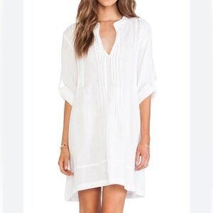CP Shades Regina Linen Tunic Dress White